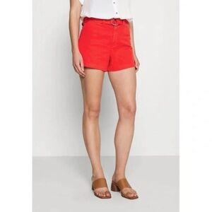 GAP | 10 / M | High Rise Seafarer Coral Belted Cotton Shorts